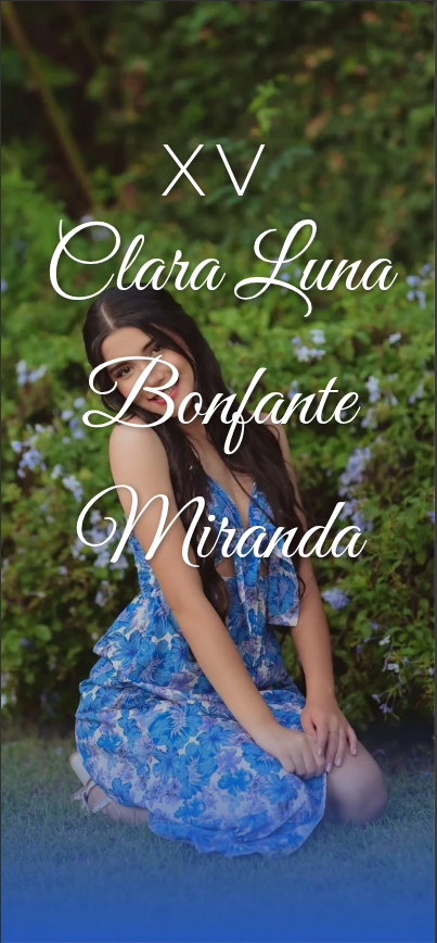 Invitación XV Clara Luna
