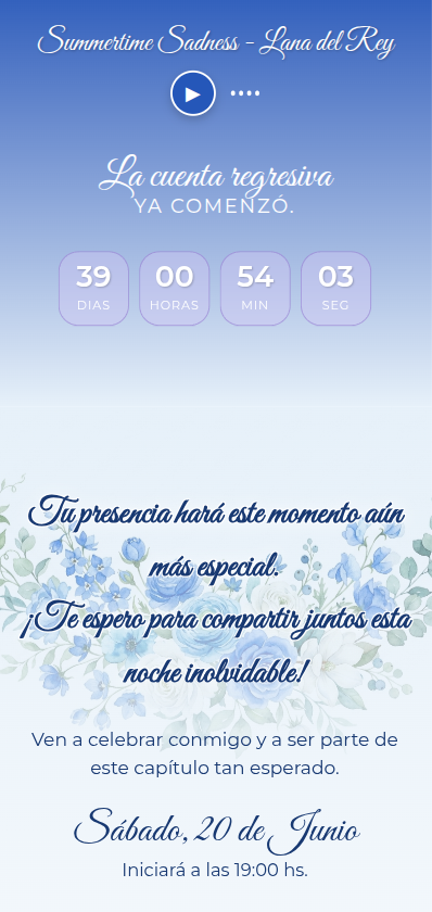 Detalle invitación